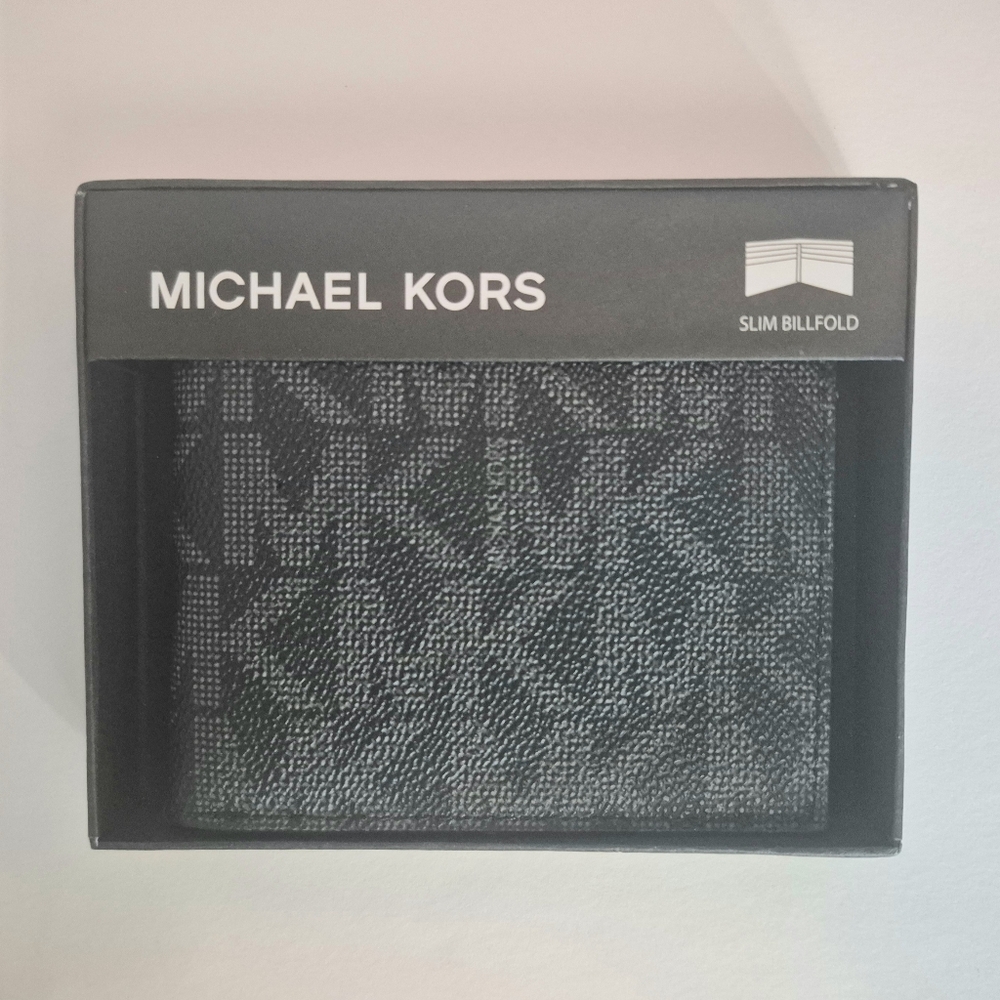 Michael Kors Bifold Black and Gray Money - Bank Notes and Card Holder Wallet